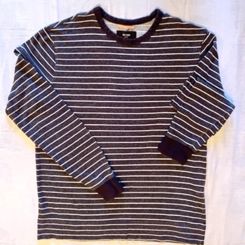 JACK SPADE Long-Sleeve Premium T-Shirt Sz Small DEADSTOCK! Navy/White‌‌‌…